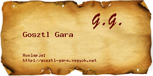 Gosztl Gara névjegykártya